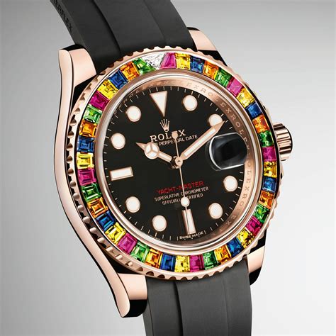 rolex rainbow full diamond|rainbow diamond Rolex yacht master.